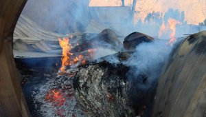 Oltu'da kereste fabrikası yandı, zarar 50 milyon TL