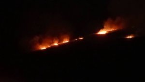 İspir'de korkutan yangın