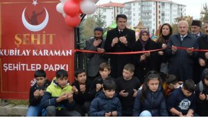 O park şimdi "Şehit Kubilay Karaman Parkı" ...