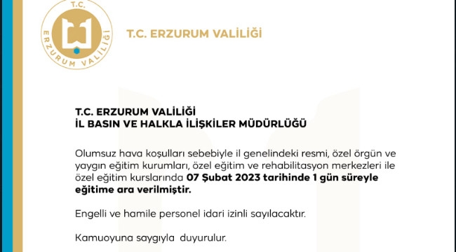 Okullar 1 gün daha tatil