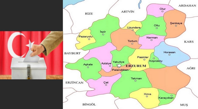 Erzurum'daki seçmen sayısı