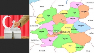 Erzurum'daki seçmen sayısı