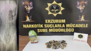 Uyuşturucuyu mide ve bağırsaklarına saklamış