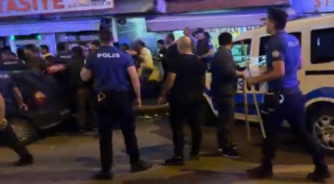 Aliravi caddesinde bıçaklı, sopalı kavga