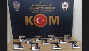 Bu tabancalar Erzurum'da ele geçirildi