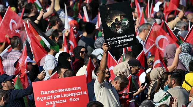 İstanbul'da Büyük Filistin Mitingi 