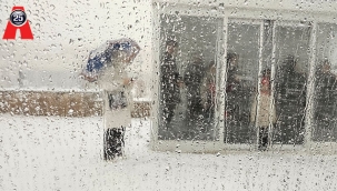 Erzurum'da kar ve fırtına etkili oldu