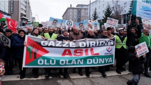 Erzurum'da binlerce kişi yürüdü