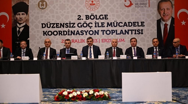 Erzurum'da Düzensiz Göçle Mücadele Koordinasyon Toplantısı
