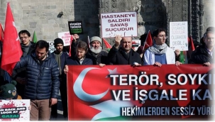 Erzurum'da Sağlıkçıların Gazze Yürüyüşü