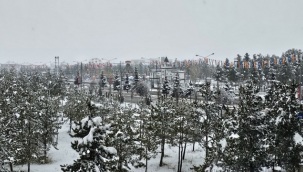 Erzurum'da kış geri geldi