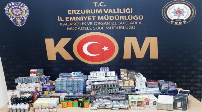 Erzurum'da sigara kaçakçılığı ile mücadele