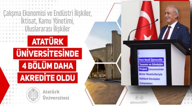 Atatürk Üniversitesi'nde 4 bölüm daha