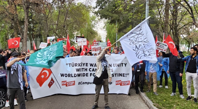 Atatürk Üniversitesi öğrencilerinden Filistin eylemlerine destek