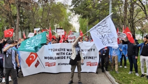 Atatürk Üniversitesi öğrencilerinden Filistin eylemlerine destek