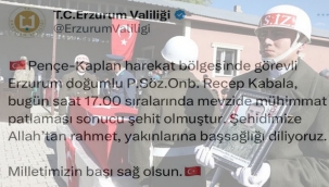 Şehit Onbaşı Recep Kabala Erzurum'da toprağa verildi