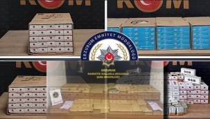Erzurum'da uyuşturucu ve kaçak sigara operasyonu