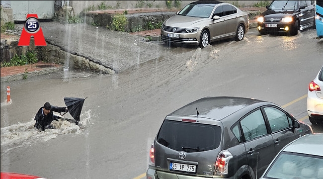 Erzurum'da şiddetli yağış