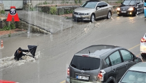 Erzurum'da şiddetli yağış