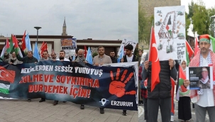 Erzurum'da hekim ve sağlık çalışanlarının sessiz yürüyüşü 45. haftada