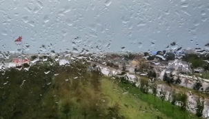 Erzurum'da yağış etki oldu