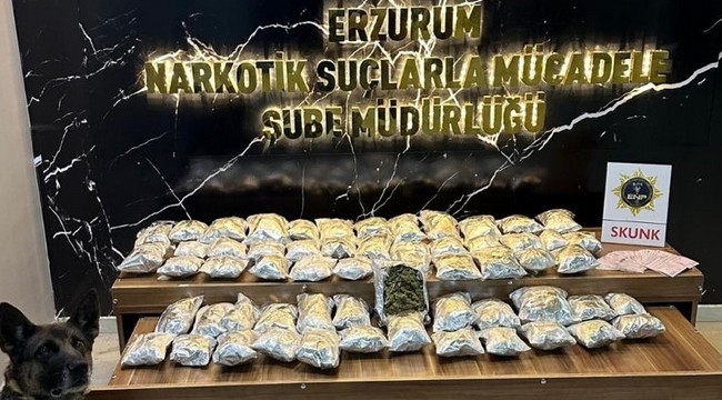 Erzurum'da narkotik operasyon