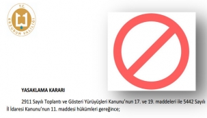 Erzurum Valiliği'nden Yasaklama Kararı