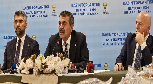 Milli Eğitim Bakanı Tekin'in basın toplantısından