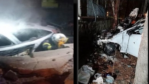 Erzurum'da otomobil hastane bahçesine düştü; 3 kişi hayatını kaybetti