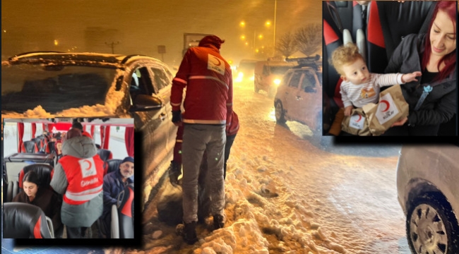 Kızılay'dan yolculara ikram desteği