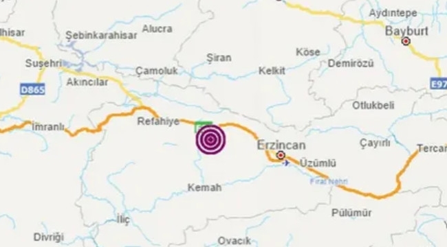 Erzincan'ın Kemah, 3.3 büyüklüğünde sallandı