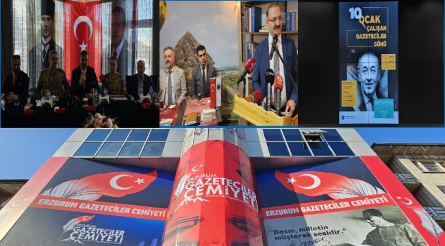 Erzurum'da "10 Ocak Çalışan Gazeteciler Günü" etkinlikleri