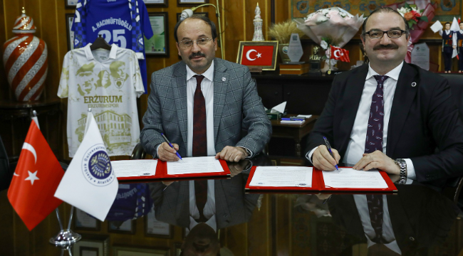 Erzurum'daki rektörlerin işbirliği protokolü...