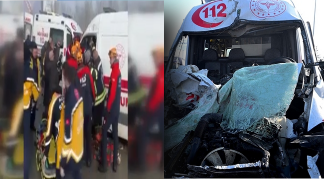 Erzurum-Erzincan karayolunda ambulans tırla çarpıştı: 8 yaralı...