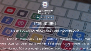 Erzurum'da 339 hesap Sosyal Devriye'ye takıldı