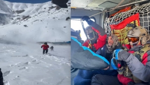 Jandarma helikopterle kurtardı