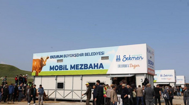 Mobil mezbahanelerden başarılı hizmet
