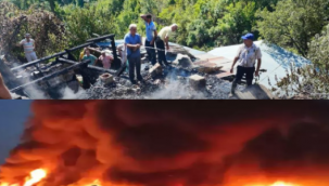 Bu yangın da İspir'de