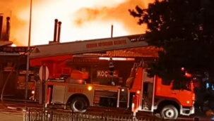 Erzurum'daki Koç Kebap Salonu'nda yangın