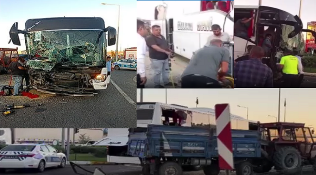 Horasan'da trafik kazası; 10 yaralı...
