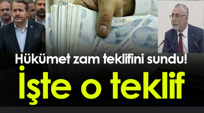 Hükümet, memur ve emeklide ilk zam teklifini sundu