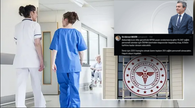 Erzurum'a 351 sağlık personeli alıncak