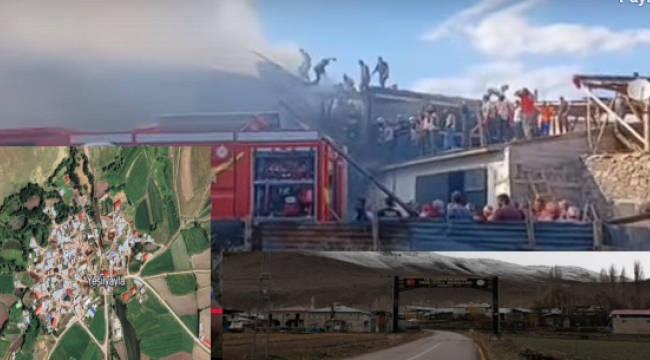 Erzurum Yeşilyayla'da yangın