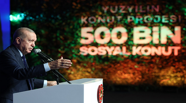 Cumhurbaşkanı Erdoğan, "Ev Sahibi Türkiye: Yüzyılın Konut Projesi" ni açıkladı