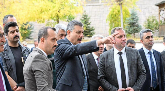 İspir'deki heyelan bölgesine kaya tahkimatı