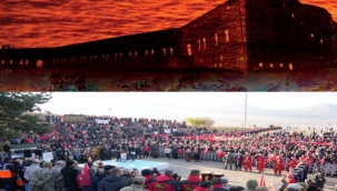 Aziziye Tabyaları'na saygı yürüyüşü