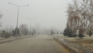Erzurum'da sisli günler