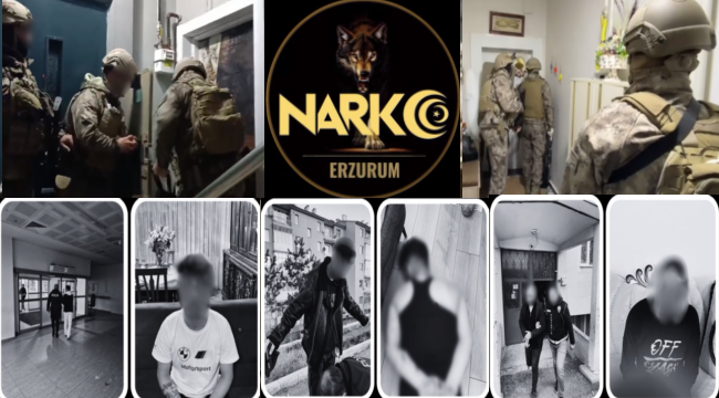 Erzurum'da torbacılar uyuşturucu, silah ve mühimmatla yakalandı