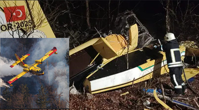 Yangın söndürme uçağımız Hırvatistan'da düştü