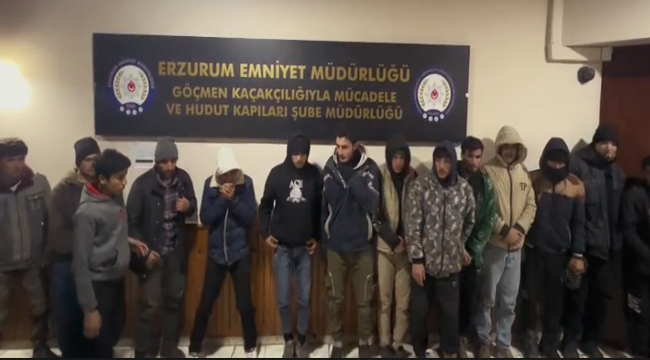 Düzensiz göçmenlerin umuda yolculuğu Erzurum'da bitti